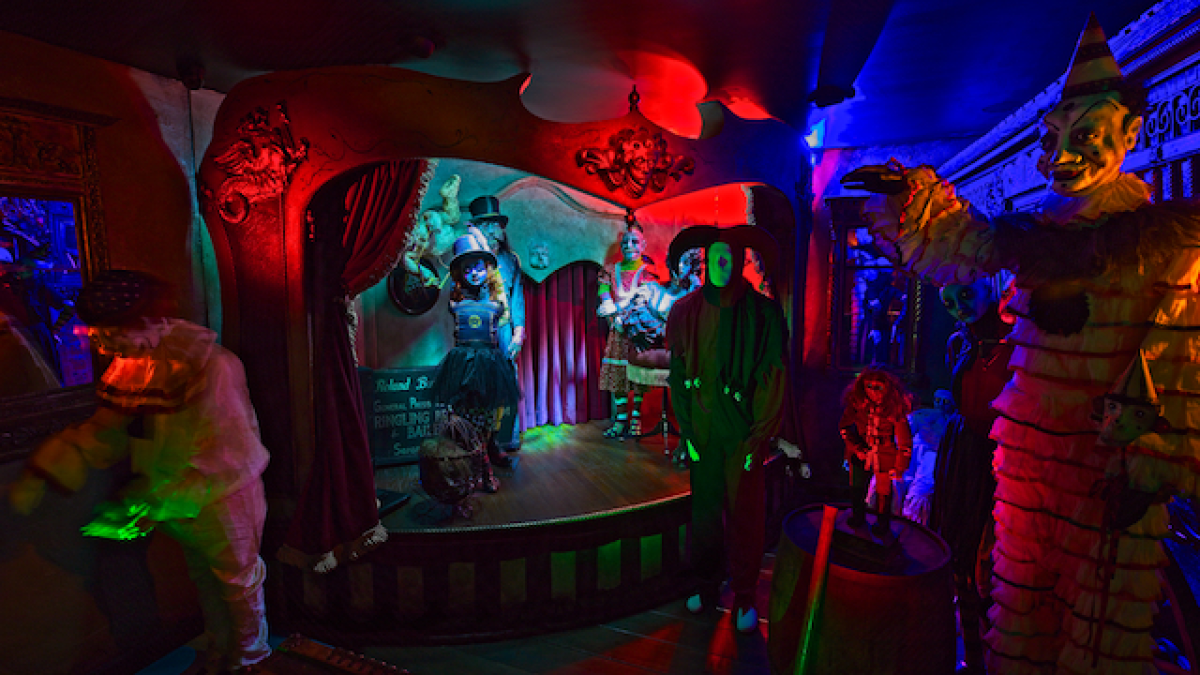 Interior view of haunted museum